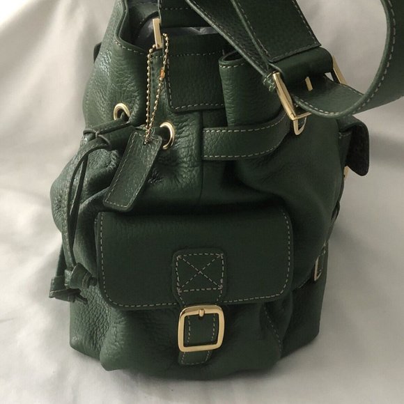 Vintage Maxx New York Leather Bag, Deep Green, New - Picture 9 of 10
